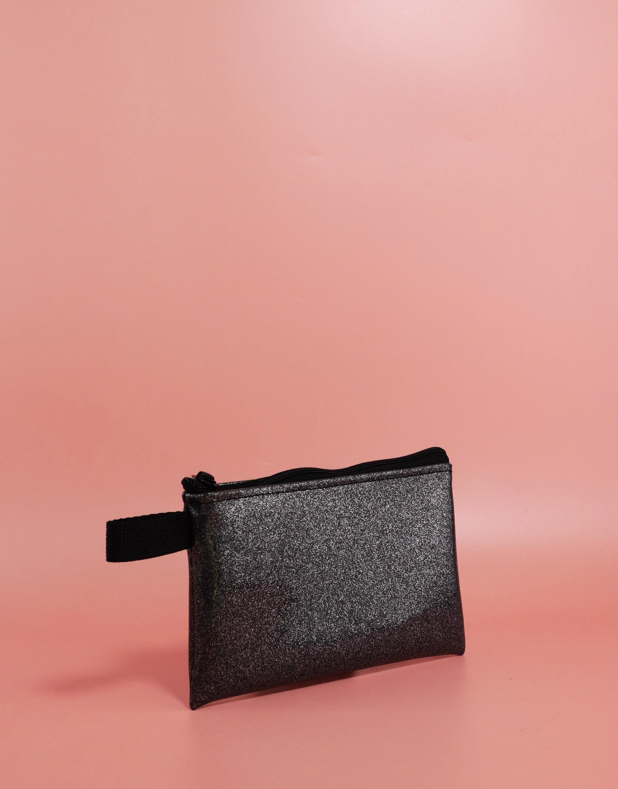 Small Black Sparkle Pouch