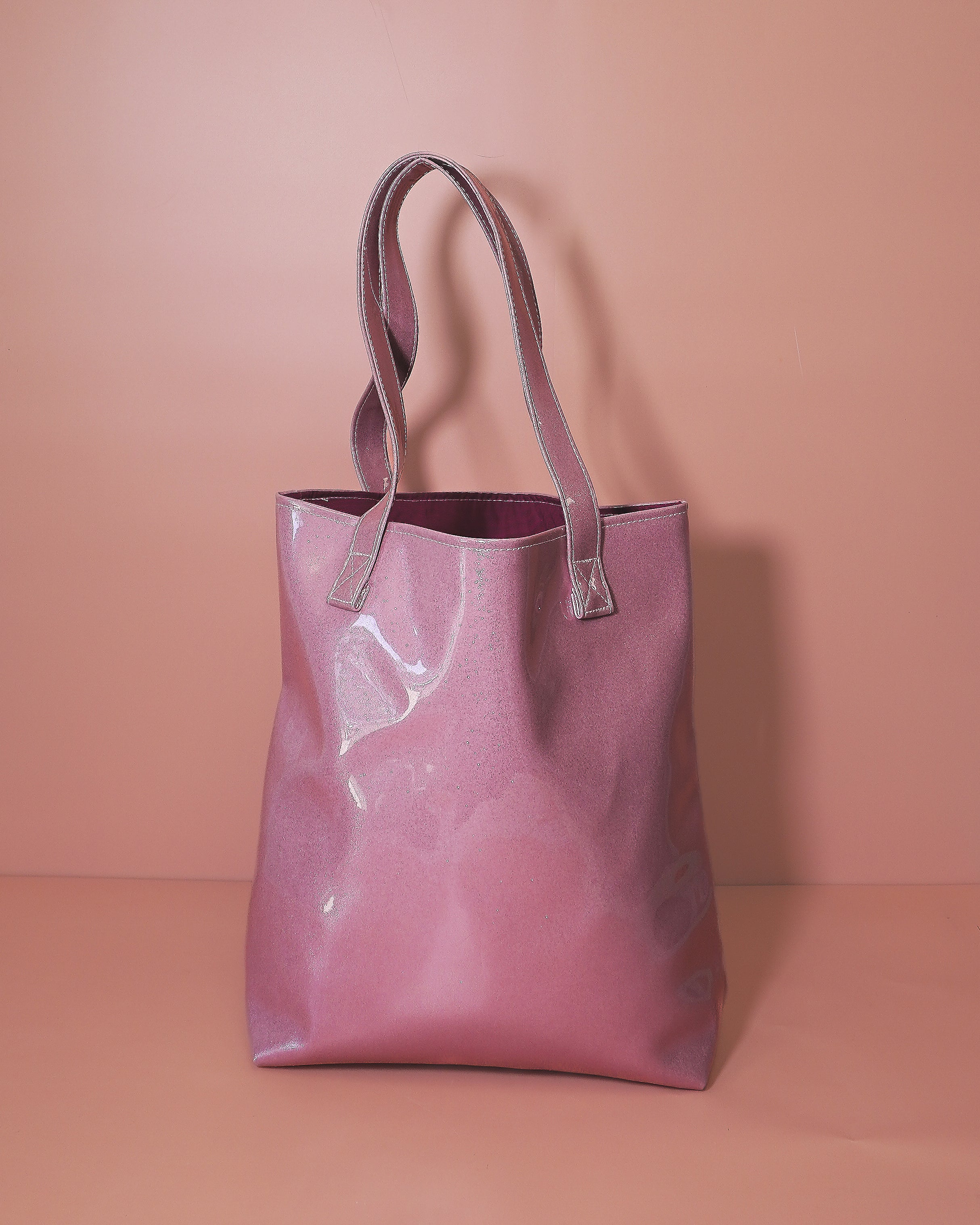 Pink Sparkle Vinyl Tote Bag